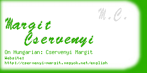 margit cservenyi business card